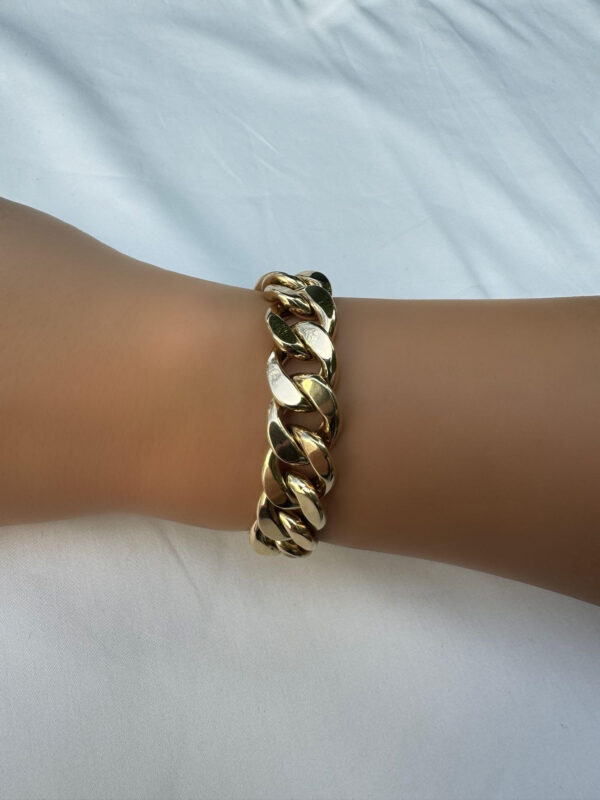 18k gold link bracelet