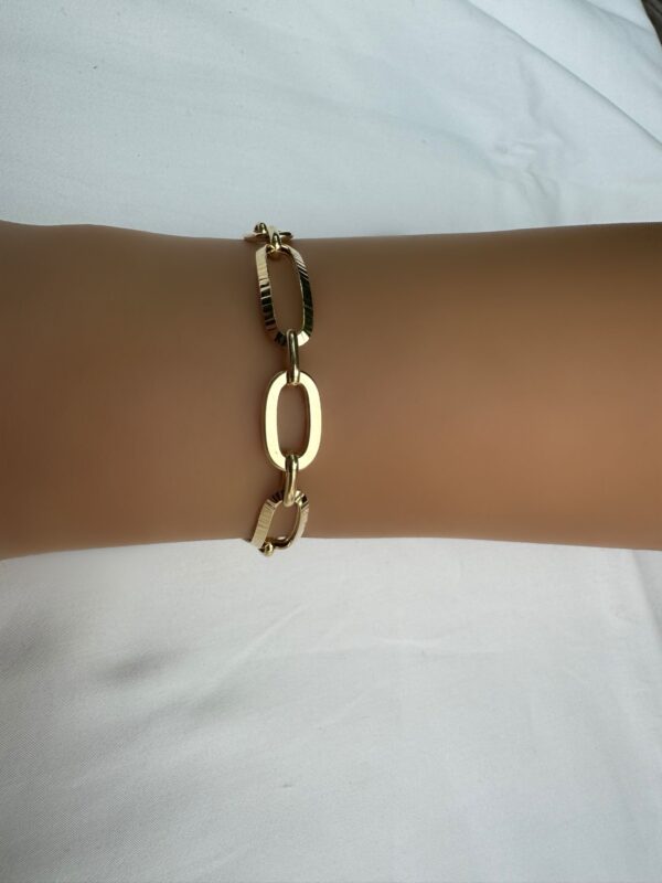 18 karat gold link bracelet