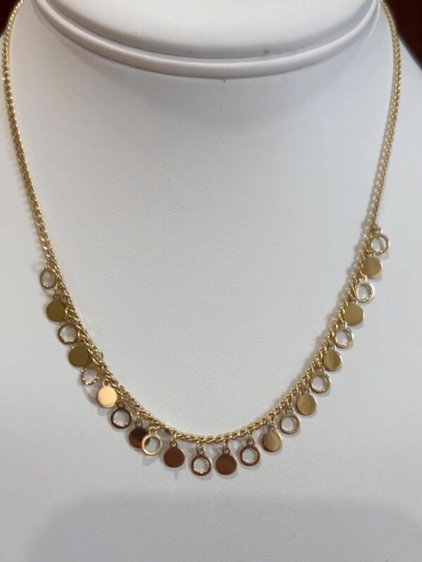 gorgeous 18 karat pure gold charm necklace