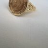 18k solid gold lira ring