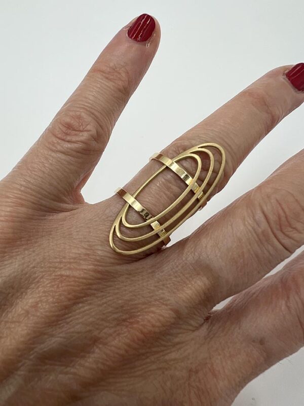 Statement gold ring for women